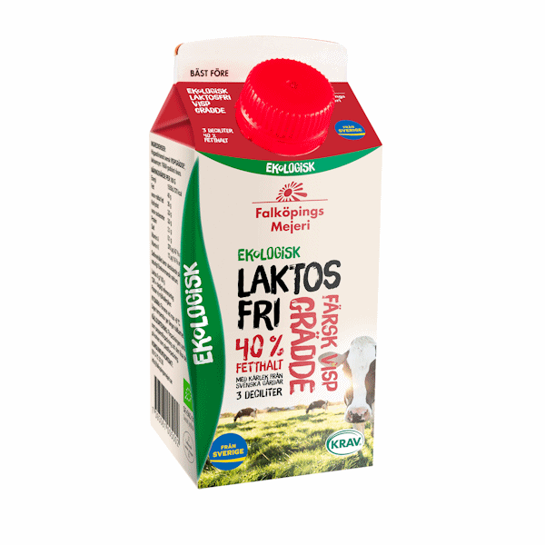 Frsk & ekologisk laktosfri vispgrdde 40%